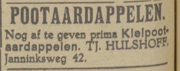 Janninksweg 42 Tj. Holshoff advertentie Tubantia 8-4-1926.jpg