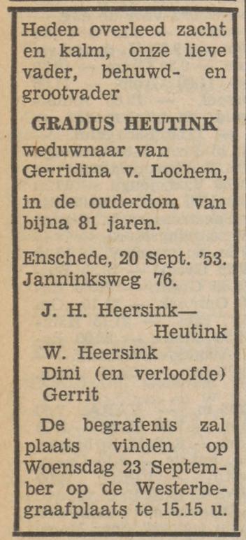 Janninksweg 76 G. Heutink overlijdensadvertentie Tubantia 22-9-1953.jpg