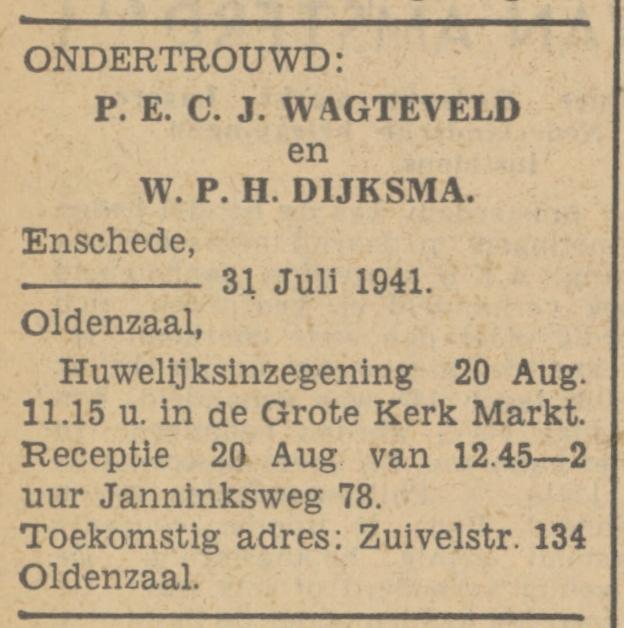 Janninksweg 78 P.E.C.J Wagteveld advertentie Tubantia 1-8-1941.jpg