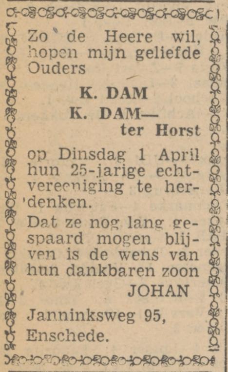 Janninksweg 95 K. Dam advertentie Tubantia 28-3-1947.jpg