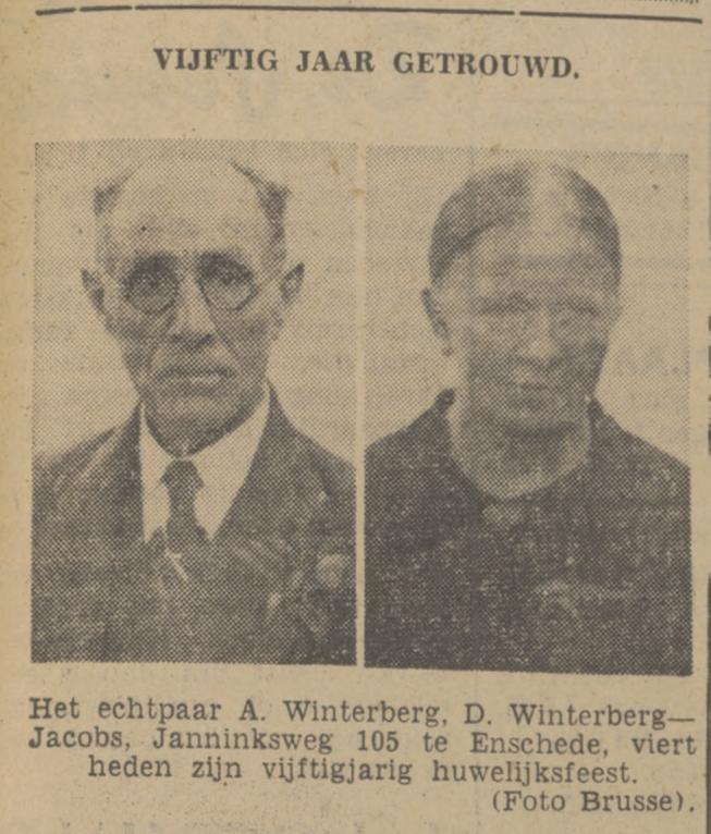 Janninkweg 105 A. Winterberg krantenbericht Tubantia 2-10-1940.jpg
