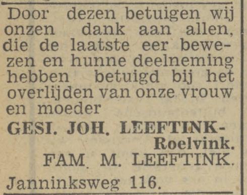 Janninksweg 116 M. Leeftink advertentie Twentsch nieuwsblad 24-7-1943.jpg