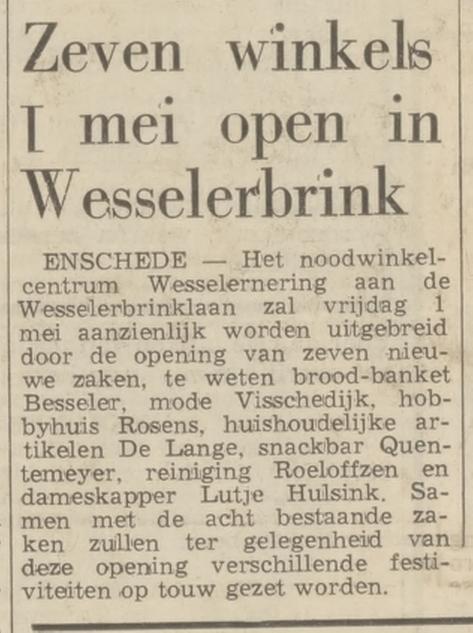 Wesselerbrinklaan noodwinkels Wesselernering krantenbericht Tubantia 11-4-1970.jpg
