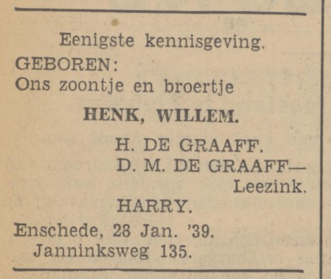 Janninksweg 135 H. de Graaff advertentie Tubantia 28-1-1939.jpg