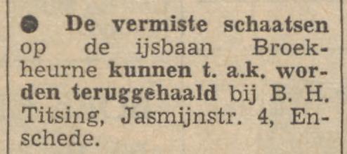 Jasmijnstraat 4 B.H. Titsing advertentie Tubantia 11-2-1954.jpg