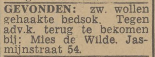 Jasmijnstraat 54 Mies de Wilde advertentie Twentsch nieuwsblad 8-12-1944.jpg