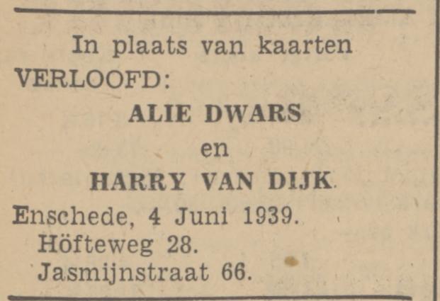 Jasmijnstraat 66 Harry van Dijk advertentie Tubantia 2-6-1939.jpg