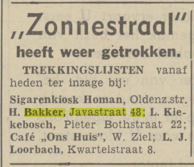 Javastraat 48 H. Bakker advertentie Tubantia 1-11-1937.jpg