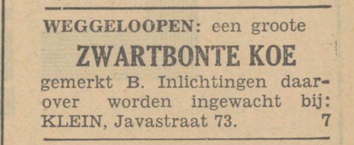 Javastraat 73 Klein advertentie Tubantia 8-8-1931.jpg