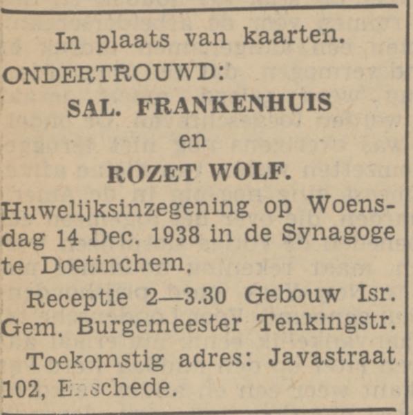 Javastraat 102 S. Frankenhuis advertentie Tubantia 39-11-1938.jpg