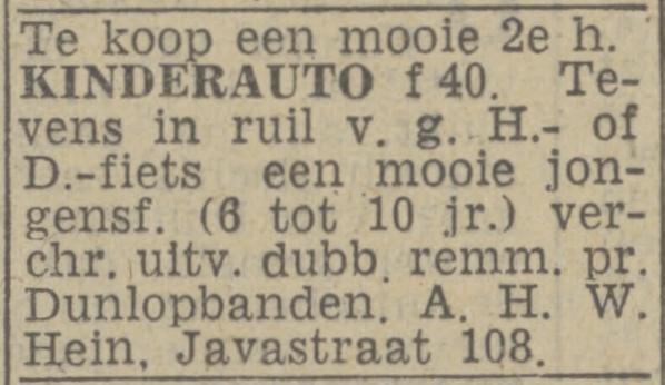 Javastraat 108 A.H.W. Hein advertentie Twentsch nieuwsblad 24-9-1943.jpg