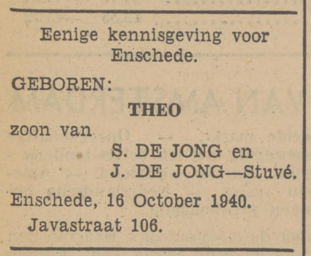 Javastraat 106 S. de Jong advertentie Tubantia 16-10-1940.jpg