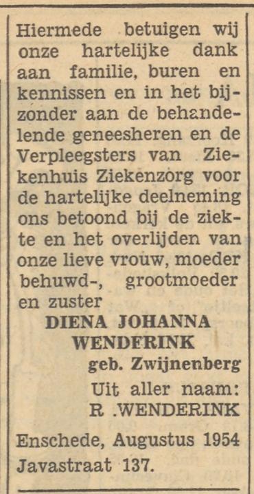 Javastraat 137 R. Wenderink advertentie Tubantia 14-8-1954.jpg