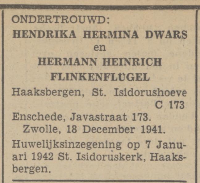 Javastraat 173 H.H. Flinkenflugel advertentie Tubantia 20-12-1941.jpg