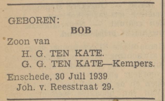 Johan van Reesstraat 29 H.G. ten Kate advertentie Tubantia 31-7-1939.jpg