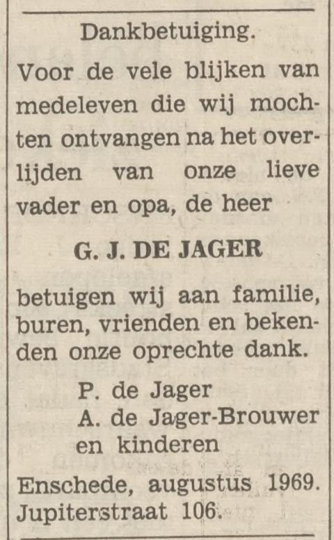 Jupiterstraat 106 G.J. de Jager advertentie Tubantia 23-8-1969.jpg