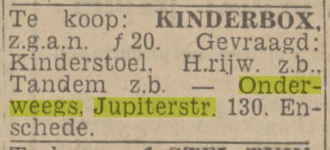 Jupiterstraat 130 Onderweegs advertentie Twentsch nieuwsblad 7-4-1943.jpg