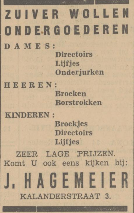 Kalanderstraat 3 J. Hagemeier advertentie Tubantia 14-12-1934.jpg