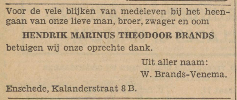 Kalanderstraat 8b H.M.Th. Brands advertentie Tubantia 21-12-1961.jpg