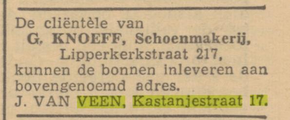 Kastanjestraat 17 J. van Veen schoenmaker advertentie De Waarheid 5-7-1945.jpg