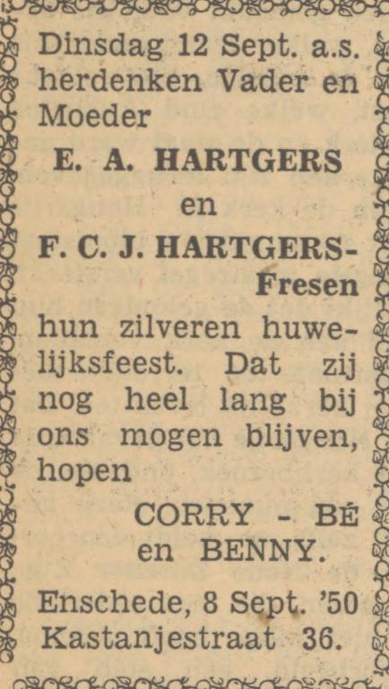Kastanjestraat 36 E.A. Hartgers advertentie Tubantia 8-9-1950.jpg