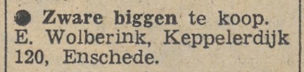 Keppelerdijk 120 E.Wolberink advertentie Tubantia 16-8-1957.jpg