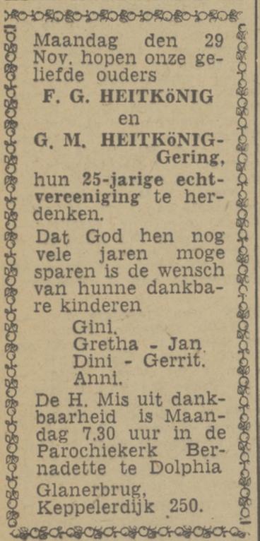 Keppelerdijk 250  Glanerbrug F.G. Heitkönig advertentie Tubantia 26-11-1943.jpg