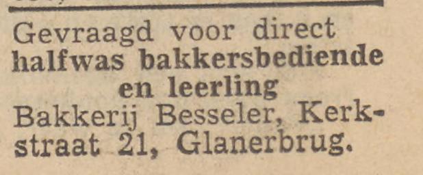 Kerkstraat 21 Bakkerij Besseler advertentie Tubantia 8-6-1955.jpg