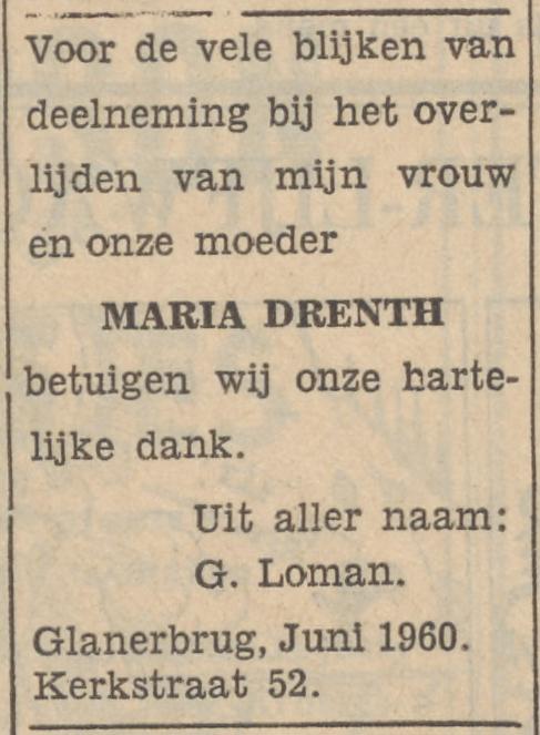 Kerkstraat 52 Glanerbrug G. Loman advertentie Tubantia 25-6-1960.jpg