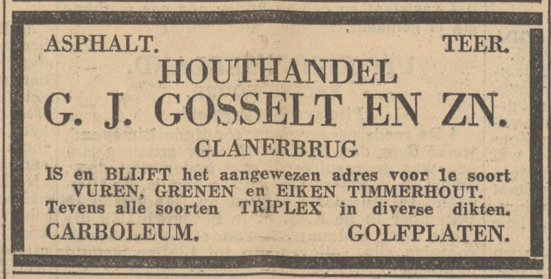Kerkstraat 60 Glanerbrug G.J. Gosselt en Zn houthandel advertentie 1-12-1934.jpg