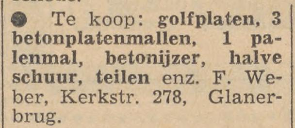 Kerkstraat 278 Glanerbrug F. Weber advertentie Tubantia 1-9-1969.jpg