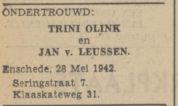 Klaaskateweg 31 Jan van Leussen advertentie Tubantia 28-5-1942.jpg