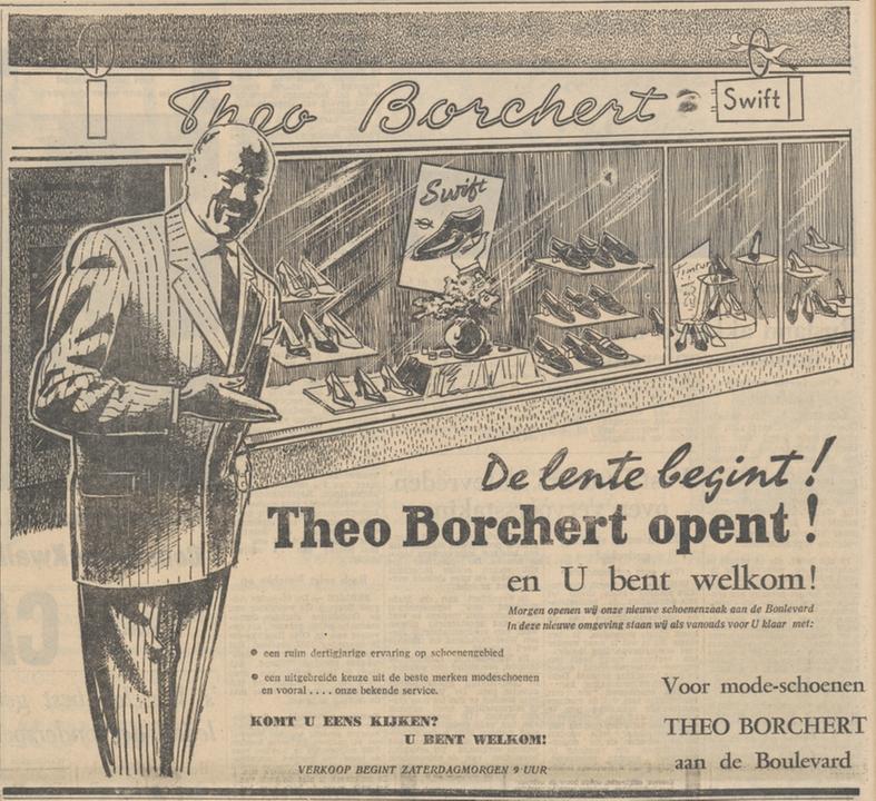 H.J. van Heekplein 18 Boulevard Theo Borchert schoenen advertentie Tubantia 20-3-1958.jpg