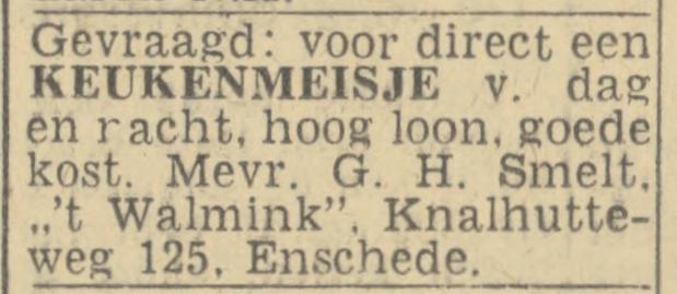 Knalhutteweg 125 't Walmink G.H. Smelt advertentie Twentsch nieuwsblad 13-4-1944.jpg