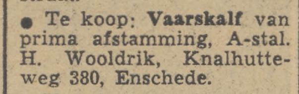 Knalhutteweg 380 H. Wooldrik advertentie Tubantia 30-3-1953.jpg
