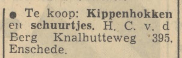 Knalhutteweg 395 H.C. van den Berg advertentie Tubantia 5-7-1950.jpg