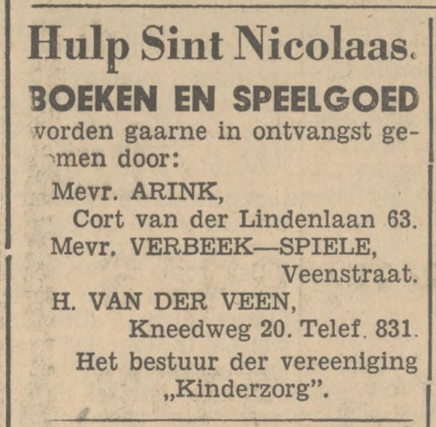 Kneedweg 20 H. van der Veen advertentie Tubantia 7-11-1931.jpg