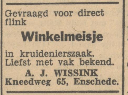 Kneedweg 65 A.J. Wissink advertentie Tubantia 4-3-1947.jpg