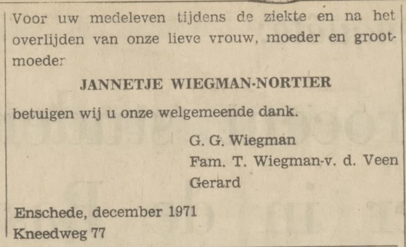 Kneedweg 77 G.G. Wiegman advertentie Tubantia 16-12-1971.jpg