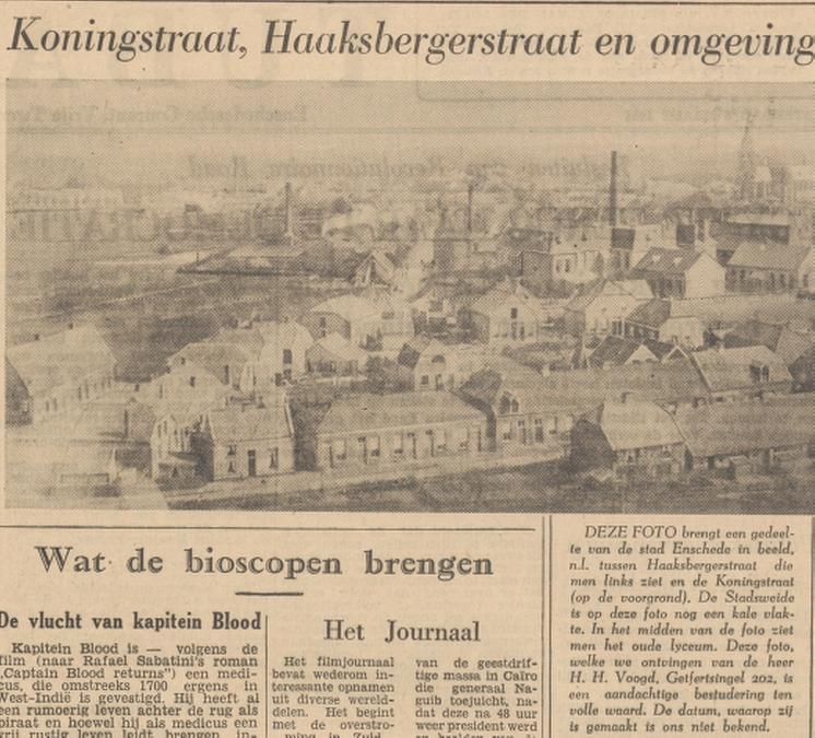 Koningstraat 50-76 hoek Haaksbergerstraat krantenfoto TubANTIA 6-3-1954.jpg
