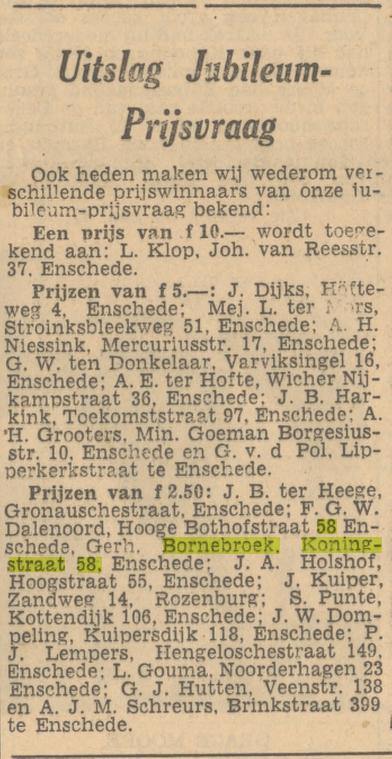 Koningstraat 58 G. Bornebroek krantenbericht Tubantia 27-1-1947.jpg
