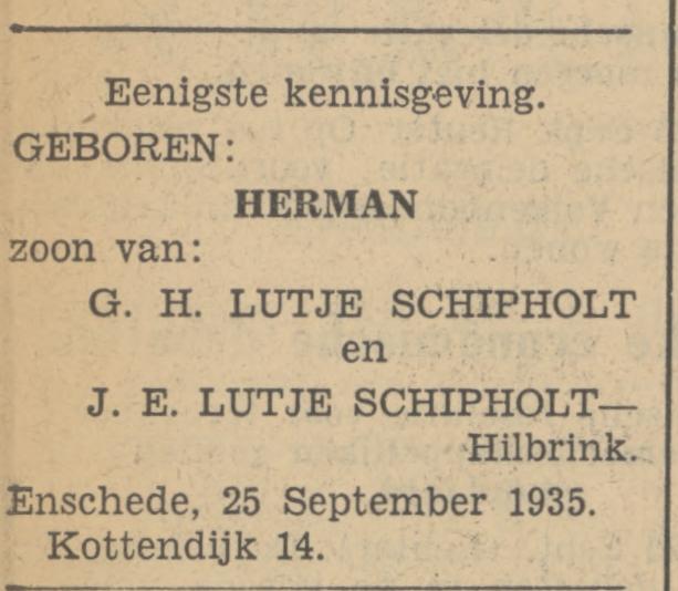 Kottendijk 14 G.H. Lutje Schipholt advertentie Tubantia 25-9-1935.jpg