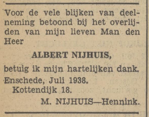 Kottendijk 18 M.Nijhuis-Wennink advertentie Tubantia 2-7-1938.jpg