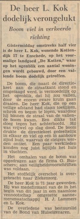 Kottendijk 57 L.Kok krantenbericht Tubantia 19-12-1958.jpg