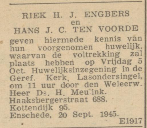 Kottendijk 95 Hans J.C. ten Voorde advertentie Trouw 24-9-1945.jpg