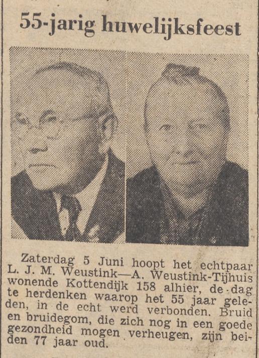 Kottendijk 158 L.J.M. Weustink krantenbericht Twentsche courant 2-6-1954.jpg