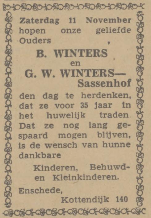 Kottendijk 140 B. Winters advertentie Twentsch nieuwsblad 9-11-1944.jpg