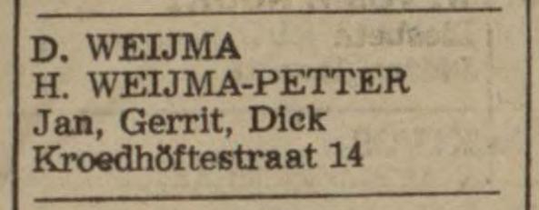 Kroedhòftestraat 14 D. Weijma advertentie Tubantia 31-12-1969.jpg