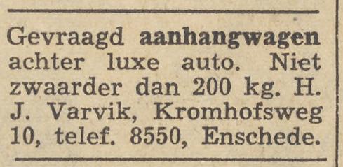 Kromhofsweg 10 H.J. Varvik advertentie Twentsche courant 14-5-1959.jpg
