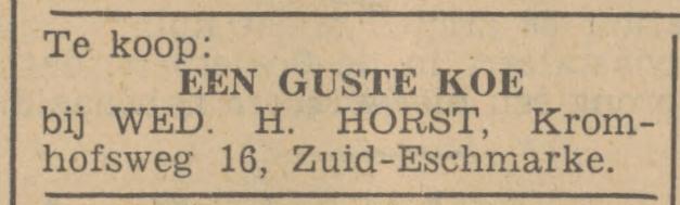 Kromhofsweg 16 Zuid-Eschmarke  Wed. H. Horst advertentie Tubantia 24-7-1940.jpg